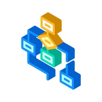 Program hierarchy isometric icon vector isolated illustration Stock-Illustration