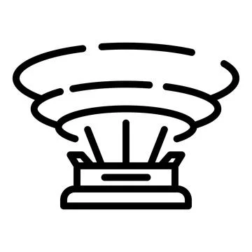 Program hologram projection icon, outline style Stock Illustration