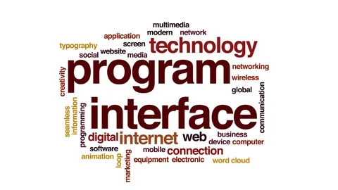 Program interface animated word cloud. Kinetic typography. Stock Footage 113200083