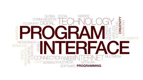 Program interface animated word cloud. Kinetic typography. Stock Footage 113235878