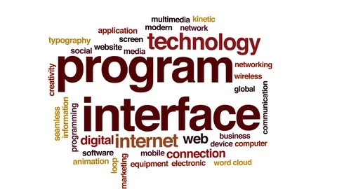 Program interface animated word cloud. Kinetic typography. Stock Footage 113235935