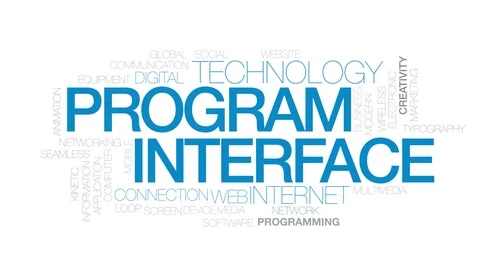 Program interface animated word cloud. Kinetic typography. Stock Footage 113336127