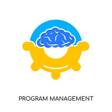 Program management logo isolated on white background for your web, mobile and Stock Illustration