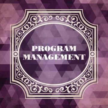 Program Management. Vintage Design Concept. Stock Illustration