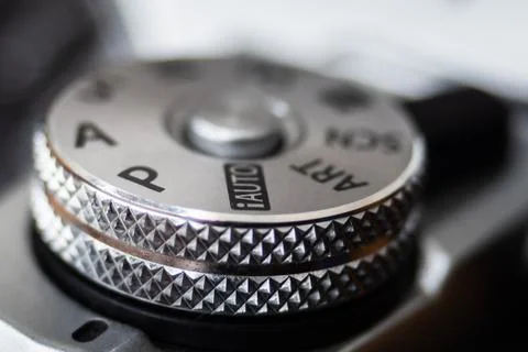 Program mode on a camera Stock Photos