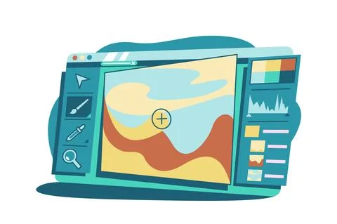 Program for photo editing Stock Illustration