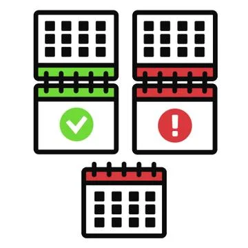 Program planner . Calendar sign Stock Illustration