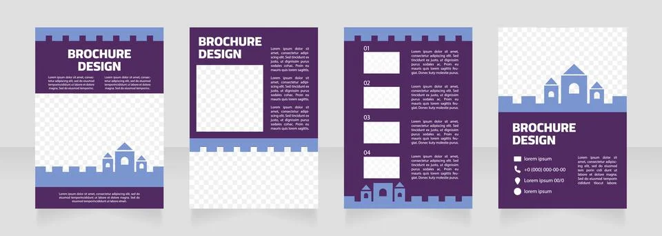 Program to protect ancient sightseeing blank brochure design Stock-Illustration