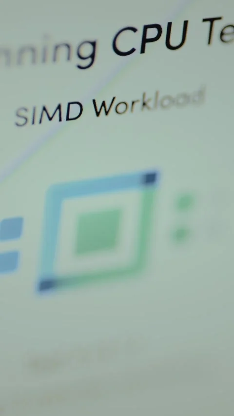 Program running a CPU test, SIMD Workload and Cryptography 스톡 동영상 327913349