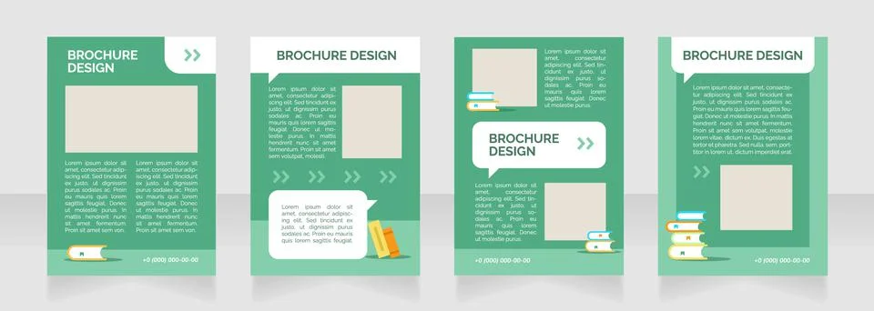Program for secondary school blank brochure layout design Illustrazione stock