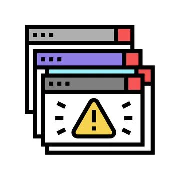 Program security technology color icon vector illustration 스톡 일러스트