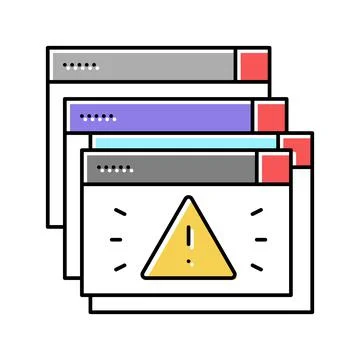 Program security technology color icon vector illustration 스톡 일러스트