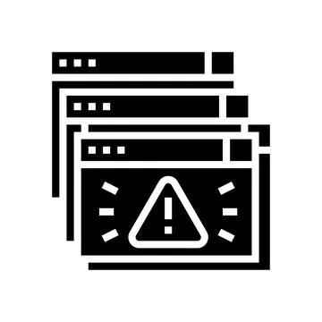 Program security technology glyph icon vector illustration 스톡 일러스트