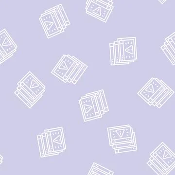 Program security technology line seamless pattern Stock Illustration