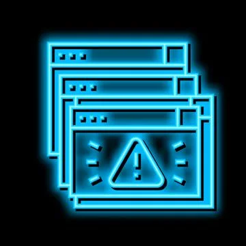 Program security technology neon glow icon illustration Illustration