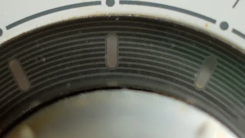 Program selection dial with indicator light. Washing machine Video stock 119593656