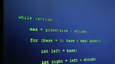 Program source code. Program Code Stock Footage 80084240