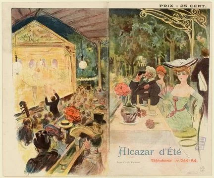 Program of summer Alcazar, show through songs Copyright: xpiemagsx parismu... Fotos de archivo