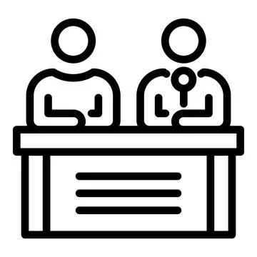 Program tv presenter icon, outline style 스톡 일러스트