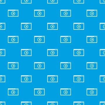 Program for video playback pattern seamless blue Illustrazione stock