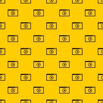 Program for video playback pattern vector Stockillustratie