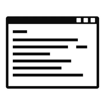 Program window icon, simple style Stock Illustration