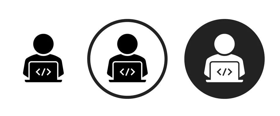 Programer icon . web icon set .vector illustration Stock Illustration