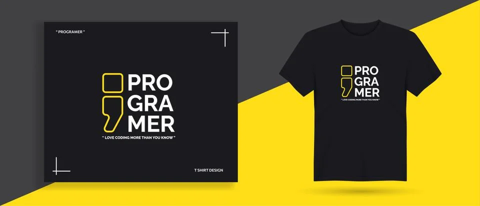 Programer typography t shirt design Stock Illustration