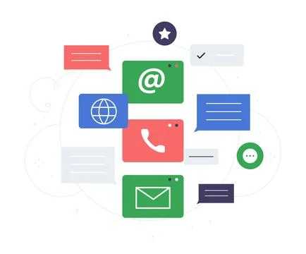 Programing and comunnication vector 库存插图