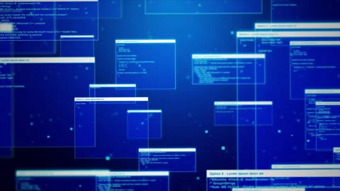 Programing cod text box table Stock Footage 314980947