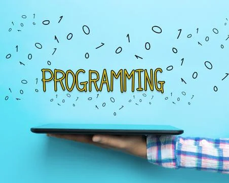 Programing concept with a tablet Stock-Illustration