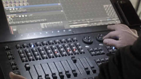 Programing Lighting Board Stock Footage 107662741