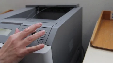 Programing office printer 스톡 동영상 77101221