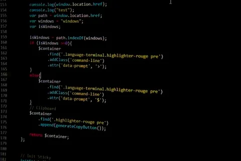 Programing sql php source code on screen Stock-Fotos