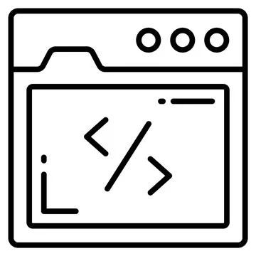 Programing vector icon. Illustration for graphic and web design. Illustrazione stock