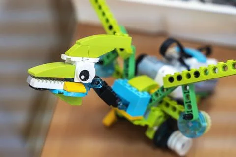 Programmable children's robot in the form of a pterodactyl Stock Photos