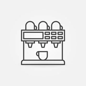 Programmable Digital Coffee Maker line vector concept icon 스톡 일러스트
