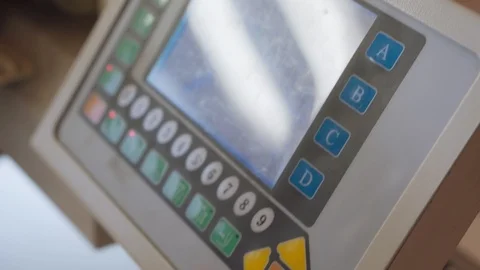 Programmable embroidery machine embroidering folk ornament Stock Footage 89329517