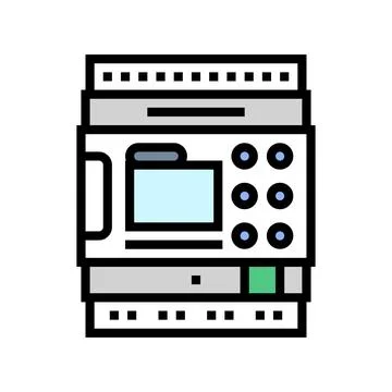 Programmable logic controller color icon vector illustration Stock Illustration