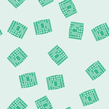 Programmable logic controller glyph seamless pattern Stock Illustration