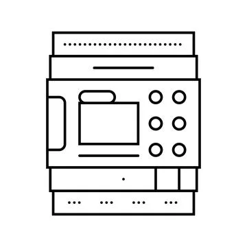 Programmable logic controller line icon vector illustration Ilustración de archivo