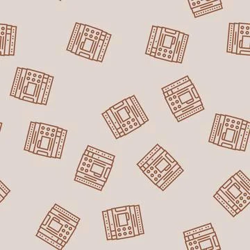 Programmable logic controller line seamless pattern Stockillustratie