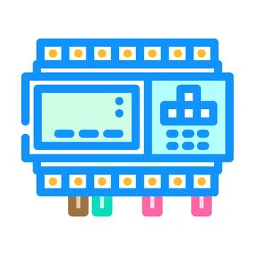 Programmable logic controller plc color icon vector illustration Stock Illustration