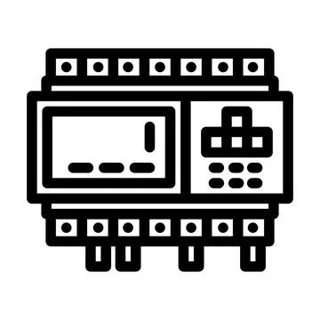 Programmable logic controller plc line icon vector illustration Stock Illustration