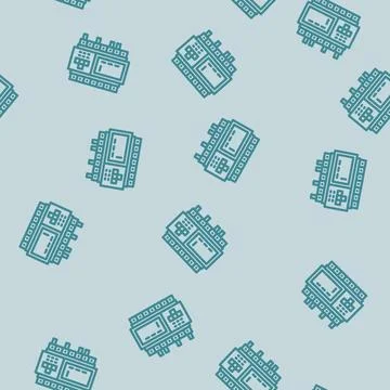 Programmable logic controller plc line vector seamless pattern Stock Illustration