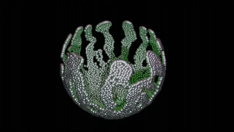 Programmable matter forming a sphere. 3d animation render Stock Footage 217330609
