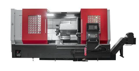 Programmable modern digital  Hi-precision CNC rotation milling machine with s Foto stock