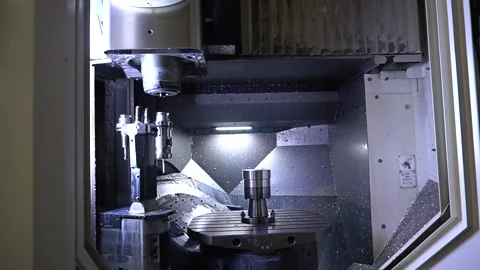 Programmable multi-tasking machine five-axis machining cente Stock Footage 201285790