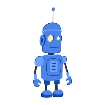 Programmable robot toy cartoon vector illustration Stock Illustration