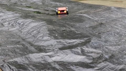 Programmable Robotic car testing on irregular surfaces Stock Footage 168966546